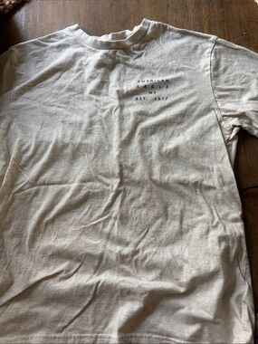 American Eagle Outfitters Men’s Cream Graphic Crew Neck Tee